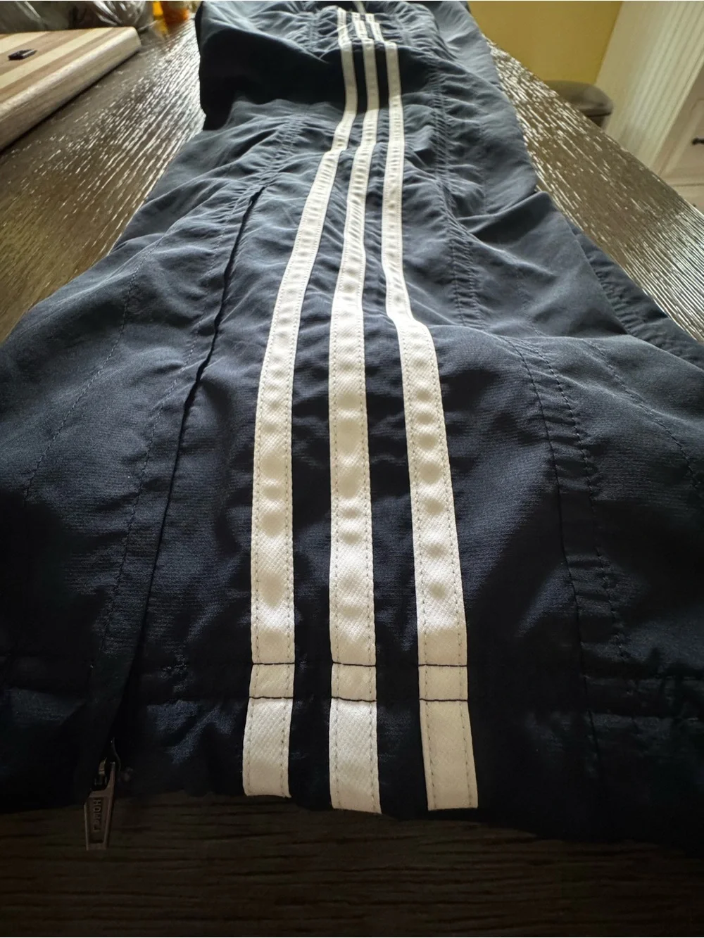 adidas navy blue wind pants - XL